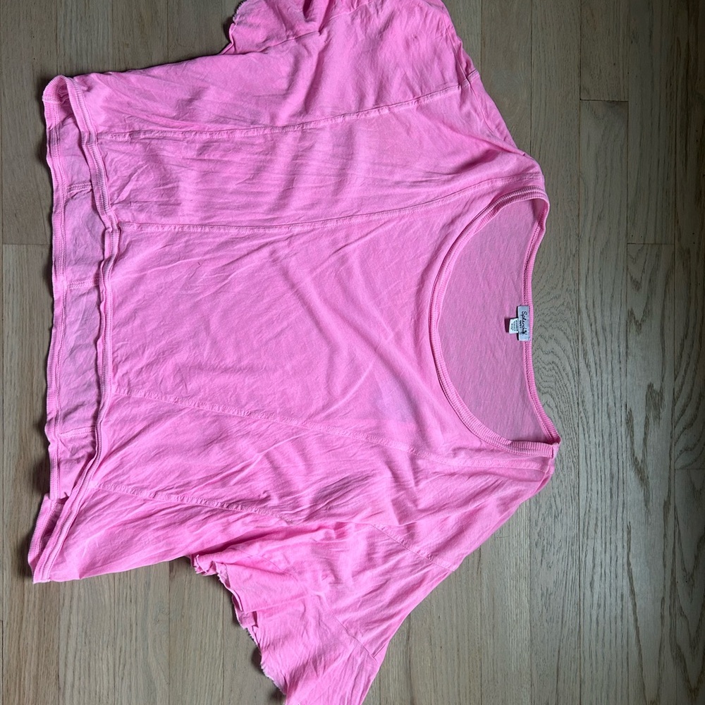 Splendid Pink Short Sleeve Tee Casual Cotton